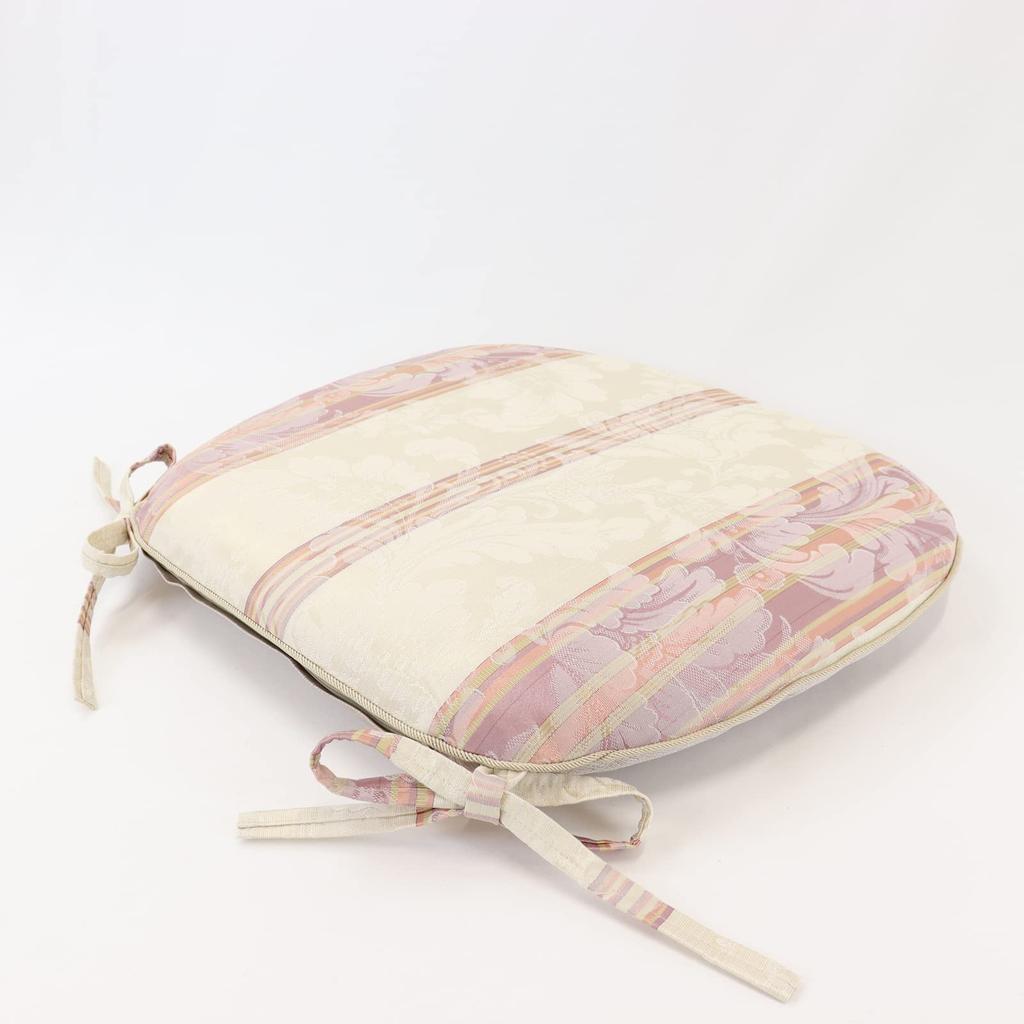 Kawashima Selkon Dining Seat Cushion Courtligne Pink 45 x 43cm LN1105 Made in Japan Washable Striped Classic Modern