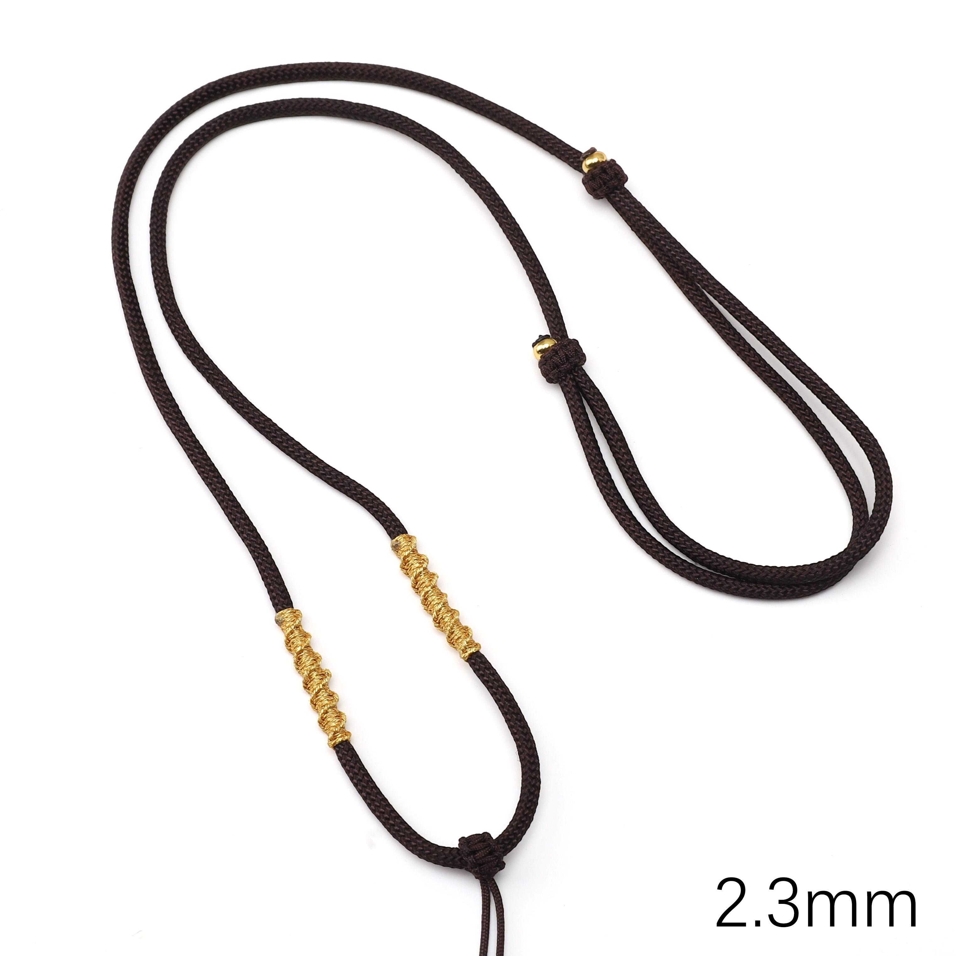 

40-66cm Nylon Hand Woven Necklace Rope For Jewelry Making DIY Bracelet Necklace 02 коричневый