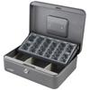 Cash Box - Hmf - 10022-09 - Silver - 25 X 18 X 9 Cm - 8 Compartments
