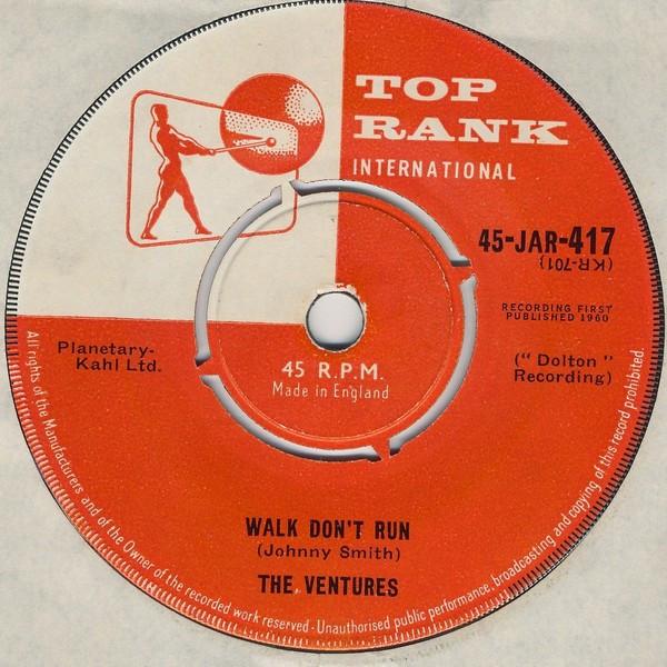 

7inch Record VENTURES - Walk Don t Run 45JAR417 Top Rank Intern 1960 US Rock Used