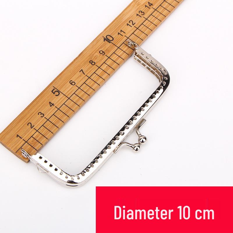 Silberne quadratische Schließe für handgefertigte Taschen - Mehrere Größen (6,5 – 20 cm)