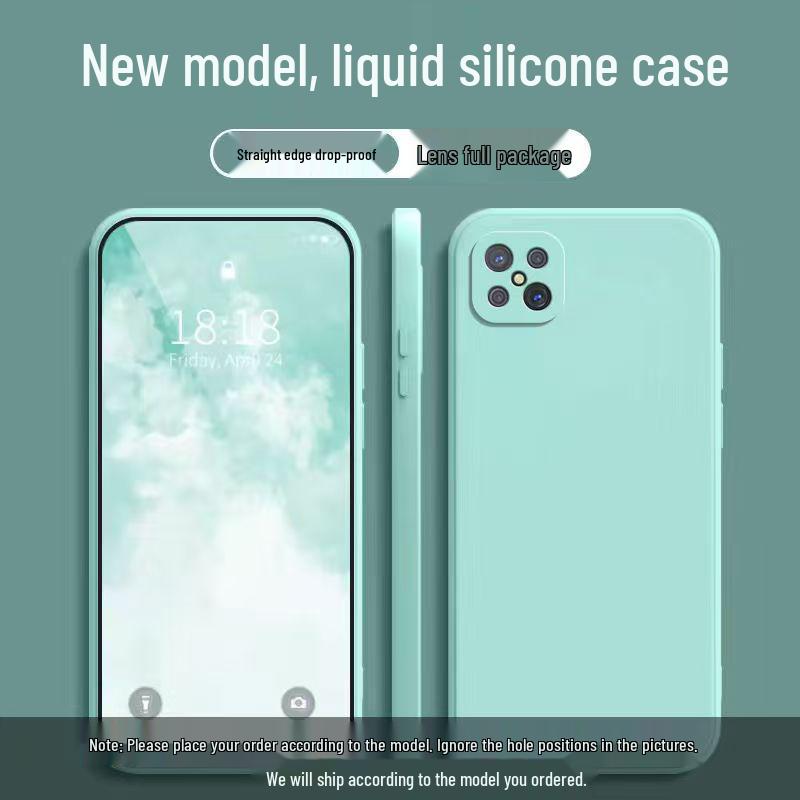 OPPO A92s Case - Solid Color Rubik's Cube Design, Full Coverage, Anti-Drop, Soft Shell,