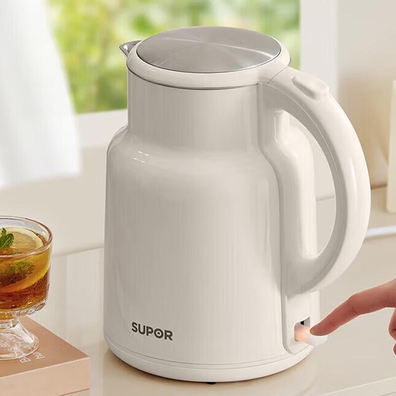 SUPOR 2L 316L Stainless Steel Electric Kettle CN plug (adapter included)