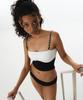 VINAJ Chain Contrast Tube Top Bikini Bra (Black)