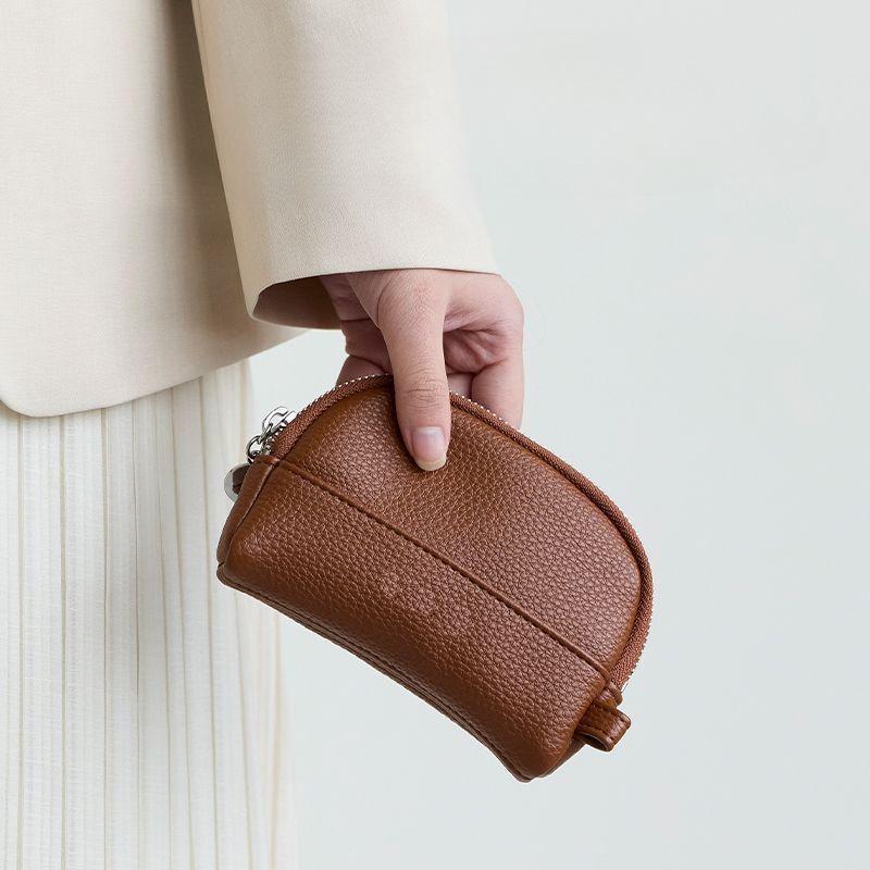Mini-Münzbörse für Damen PU-Leder Reißverschluss-Geldbörse Kleine tragbare Münztasche Kartenhalter Kopfhörer-Aufbewahrungstasche Kompakter Schlüsselhalter