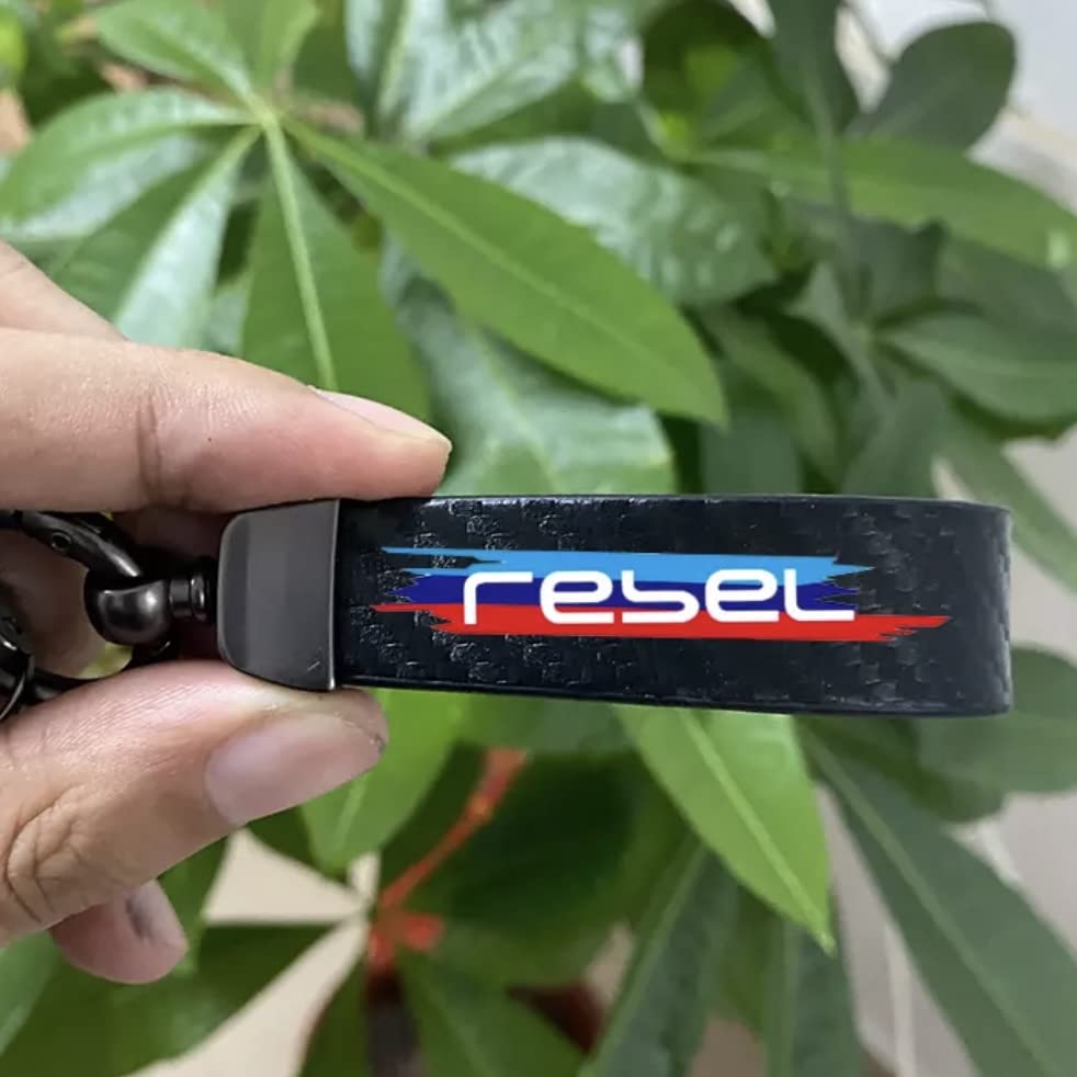 Keychain One Motorcycle Key Holder for Rebel Rebel 250 1000 Carbon Keyring Key Chain Case Motorcycle Accessories (Color: Rainbow), Black