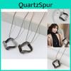 Elegante geometrische Halskette im koreanischen Stil für Damen, langes Vintage-Pullover-Accessoire