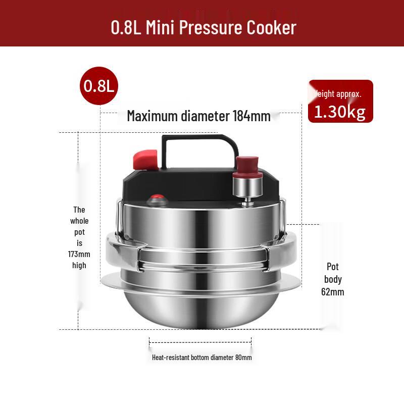 

Zhi Shi 0.8L Mini Induction Pressure Pot