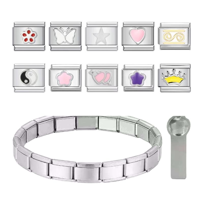 Sturdy 9mm Italian Charm Bracelet Stainless Steel Gold Silver Modules for Women Men Youth DIY Fashion Statement