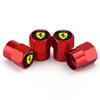 4Pcs Car Wheel Tire Valve Caps Metal Stem Cover For Ferrari Horse SJ F1 Team 488 Roma F8 SF9018121360 F4301575M Auto Accessories JG2