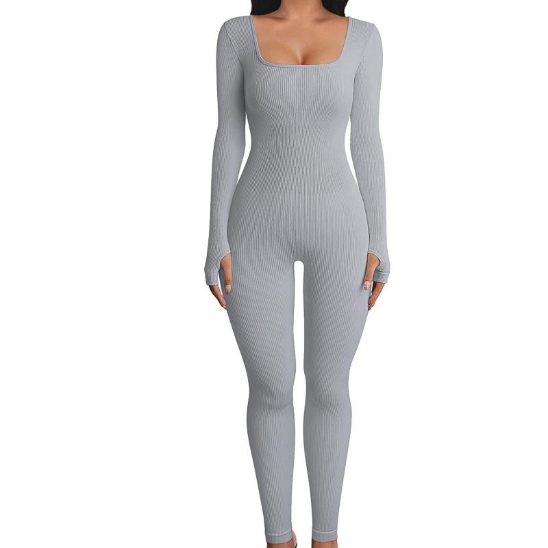 Tuta Slimming a Coste con Scollo Quadrato - Moda Donna Autunno/Inverno 2025