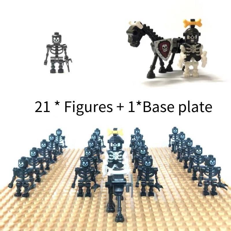 Miniatur Skelett Ritter Kompatible Bausteinfiguren Für Kinder Spielspaß