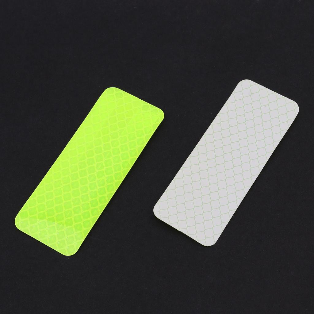 10 ultra bright reflective safety stickers, fluorescent yellow green, suitable for cars, trucks, bicycles, and motorcycles