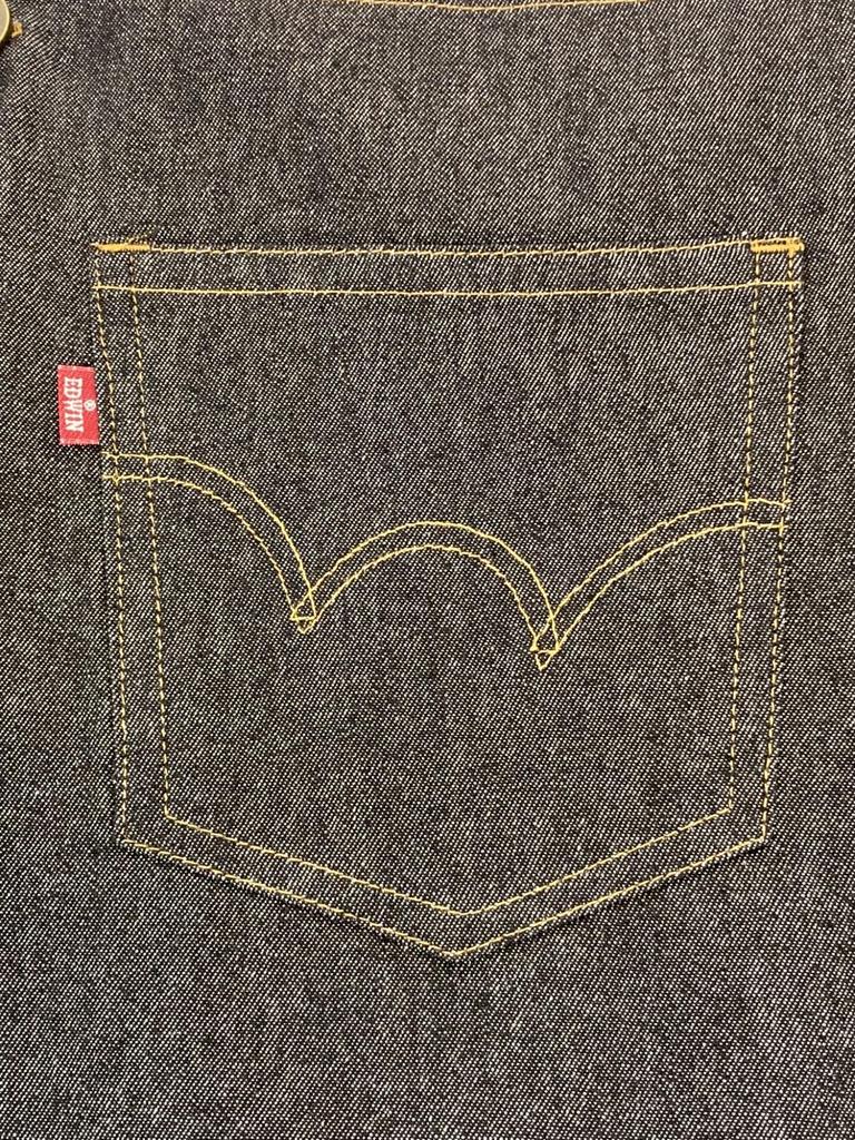 Unisex Verstellbare Länge Um Einheitsgröße [EDWIN] Schürze, Hals, Denim, Schwarz,