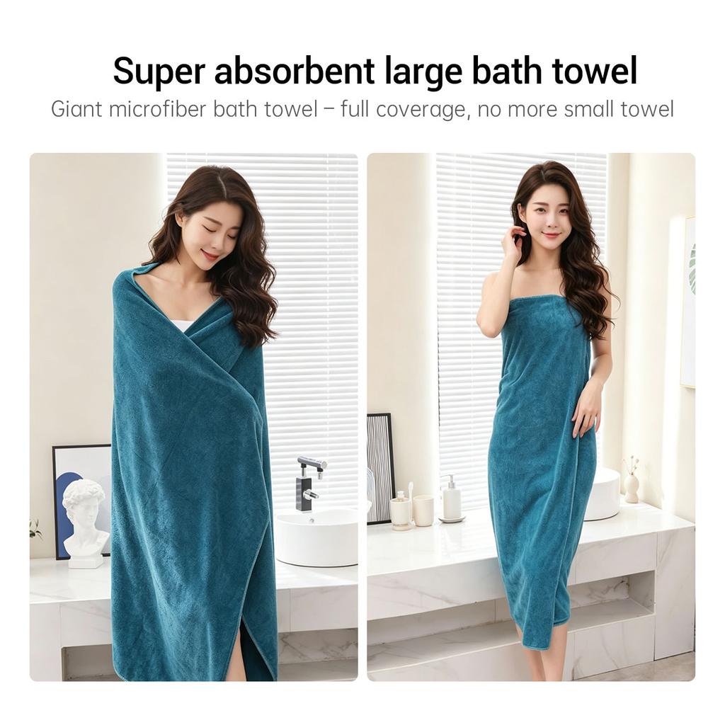 OEM/ODM Luxurious Customizable logo Lager Sizes High Gsm Thickened Non-depilatory Non-fading Skin-friendly Microfiber Bath Towel