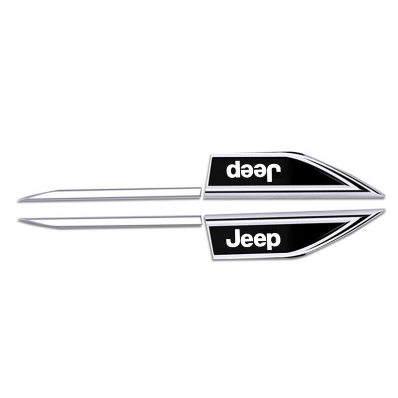 Car Fender Blade Decal Badge 3D Metal Car Body Protective Sticker For Jeep Renegade Wrangler Cherokee Compass Patriot Accessorie AJS1