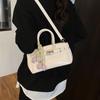 2025 New Trendy Fashion Commuter Portable Kelly Bag Women's Casual Simple Stone Pattern Shoulder Messenger Bag