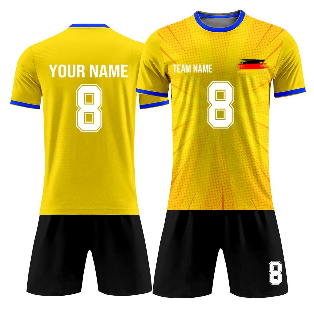 Individuelles zweiteiliges Set aus Fußballtrikots für Erwachsene und Kinder