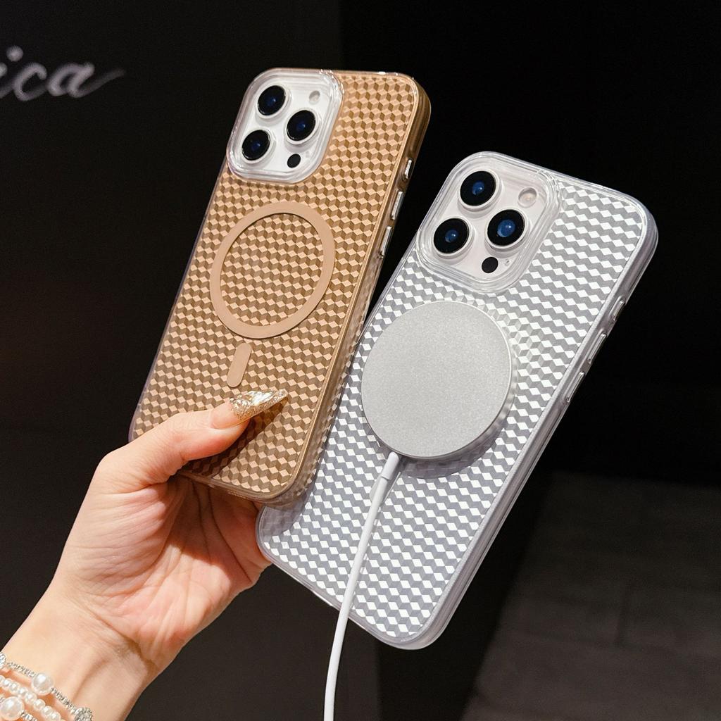 Anwendbar auf Apple 16proMax Cube Magnetische Saug Handyhülle IPhone 15 Trendiges Hautgefühl 14 Sturzschutzhülle