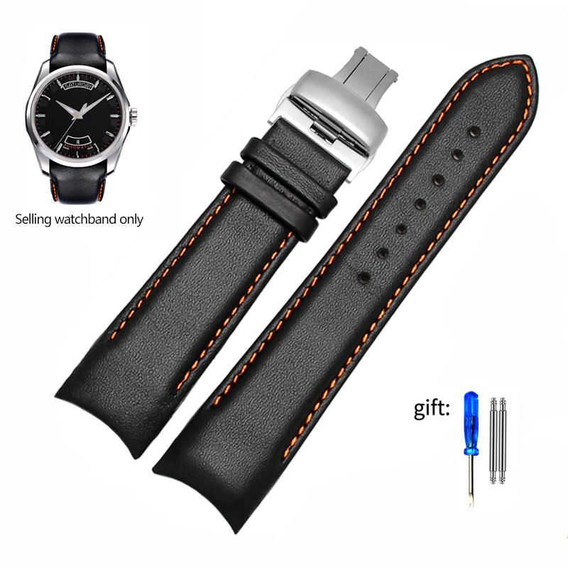 Echt Lederen Horlogeband met Gebogen Einden Voor Tissot Horlogeband 1853 COUTURIER T035627A T035407A T035439 Herenband 22mm 23mm 24mm