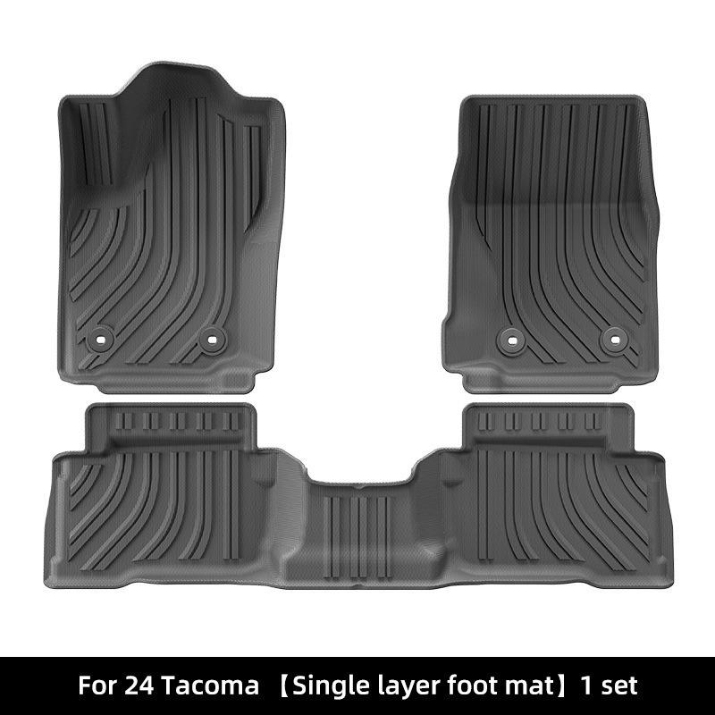 Stain-Resistant TPE Floor & Rear Bed Mats for 2004-2024 Toyota Tacoma
