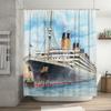 Vintage Titanic Shower Curtain 3D Printed Waterproof Fabric Nautical Bathroom Decor Wall Hanging Custom Size Available For Purch