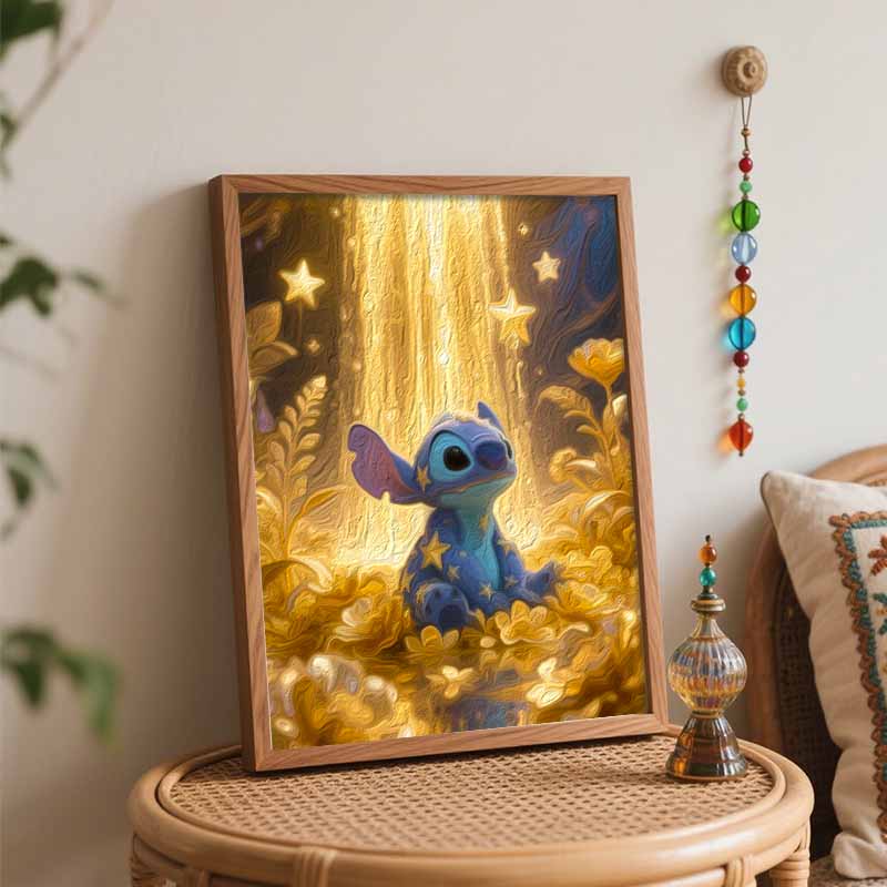 Disney Stitch Oil Painting Hand Painting Art Kit Coloring Painting Handmade Diy Home Decoration Gift