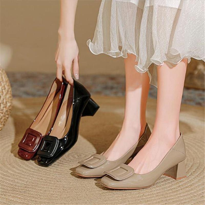 Fashion Spring Summer 2024 Fashion Elegant Concise Women High Heels Sandals Genuine Leather Pumps Party Office Prom Shoes Woman