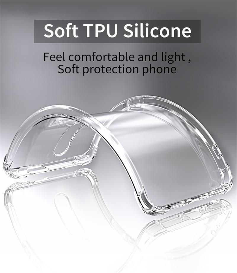 Case For Redmi Note 9S Shockproof Clear Soft TPU Phone Cases For Redmi Note 8T 9 8 7 Pro Max 8A 7A Mi Note 10 Pro Transparent Silicone Back Cover