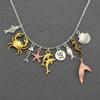 Metal Scallop Ocean Life Pendants for DIY Golden Fish DIY Jewelry Accessories  Earrings