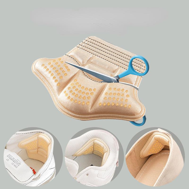 Fashion 2pcs Insoles Patch Heel Pads for Sport Shoes Adjustable Size Antiwear Feet Pad Cushion Insert Insole Heel Protector Back Sticker