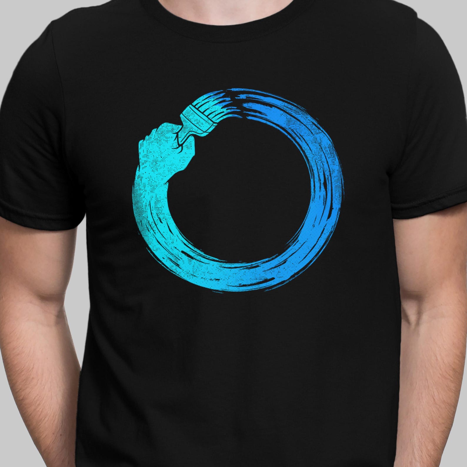 Enso Circle T-Shirt: Japanese Zen Artist Tee 4XL