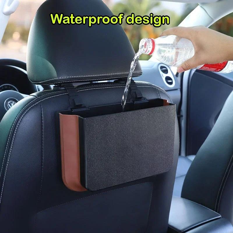 Auto Mülleimer Organizer Netz für Aufbewahrungstasche Auto Tasche Tablet Telefon Brille Schutzablage Rückentisch Rücksitz Getränkehalter