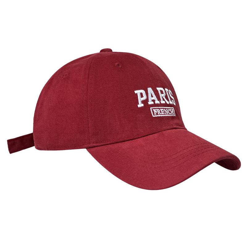 Hat, Letter Embroidered Cap Men's Versatile Bent Cotton Soft Top Sun Cap Stylish Simple Women's Baseball Cap