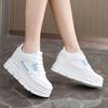 Fashion White Platform Shoe Women Sneakers 2024 The New Lace-Up Thick Bottom Vulcanize Shoes Woman Breathable Sports Shoes Ladies