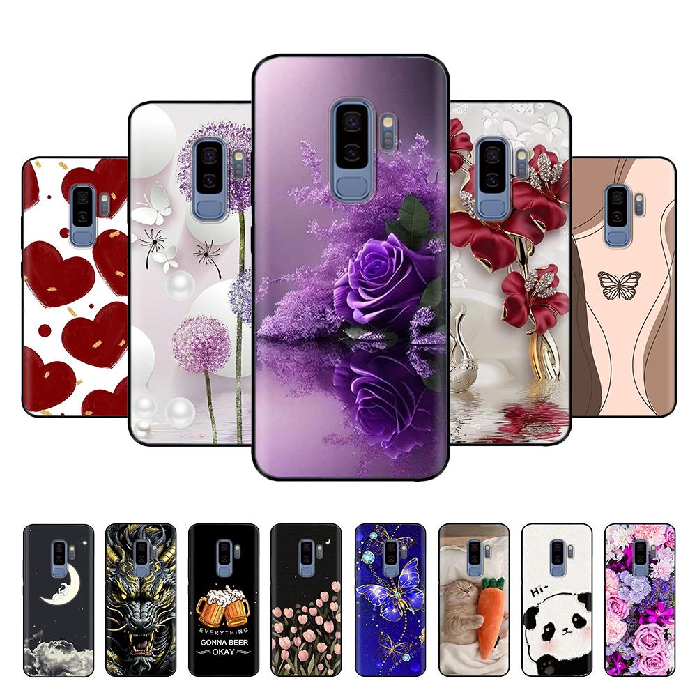 For Samsung S9 Case Color Painted Soft Liquid Silicone Camera Protection Phone Cover For Samsung Galaxy S9 Plus S9Plus S 9 Funda