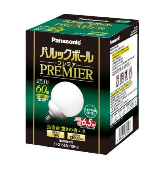 

Panasonic Palook Ball Premier G15 Type Natural Color Bulb 60 Type Base Diameter 26mm 780 lm EFG15EN10H2