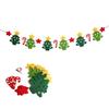 Fabric Xmas Ornaments Hanging Banner Christmas Decoration Party Supplies Christmas Pull Flag