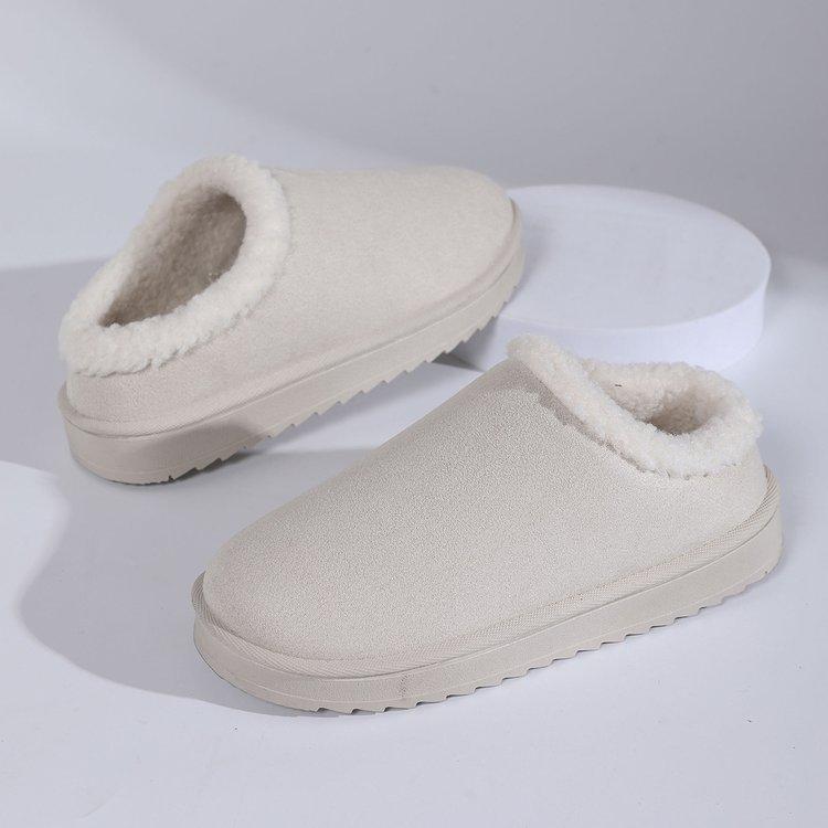 Women's padded lining soft thick bottom heightening home outdoor thickened warm lightweight comfortable stirrups cotton shoes snow boots slippers