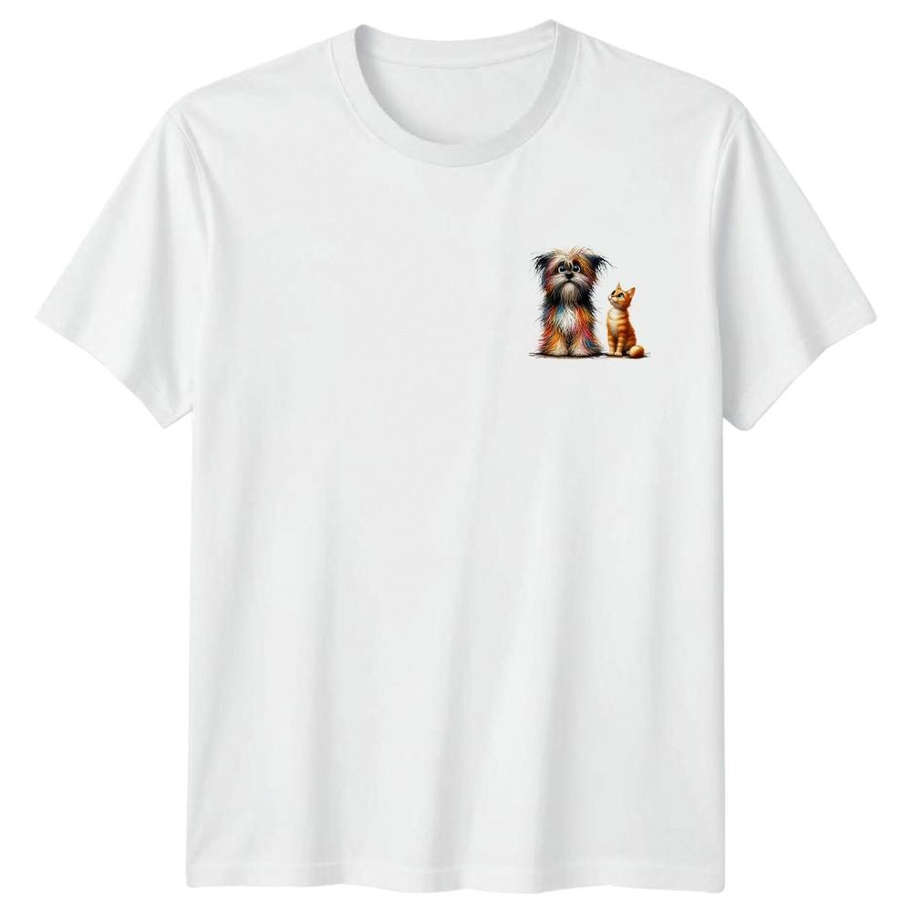 Fluffy Dog Kitten Colorful Fur Animals Dogs Cats Unisexs TShirt Unisexs Tee Graphic S