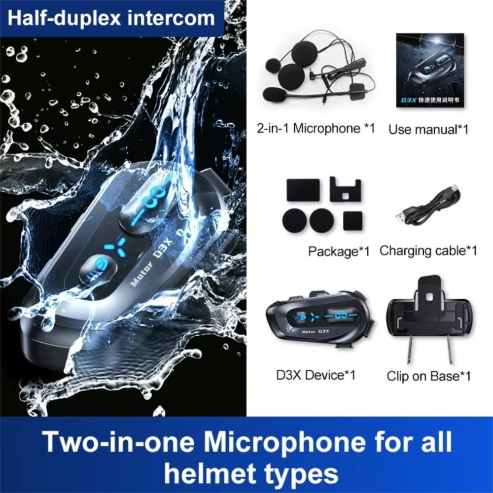 

1 шт. 600 м Мотоциклетные шлемофонные динамики Голосовой помощник Мотоциклетные наушники Для 2 райдеров Soft+Hard mic