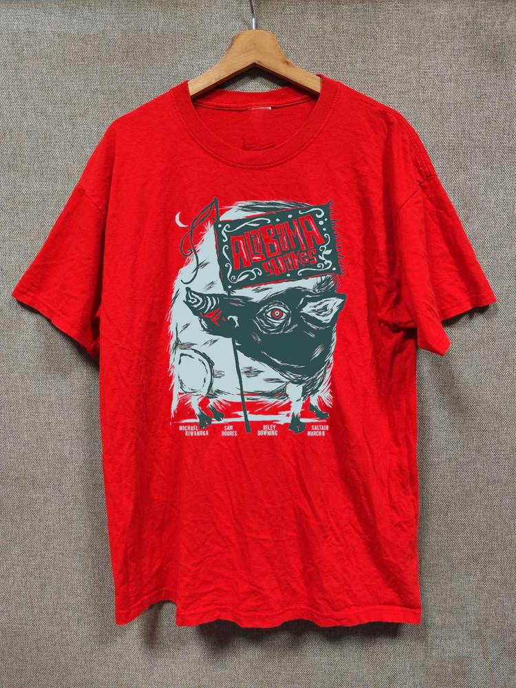 Collection ALABAMA SHAKES 2013 Concert Red T Shirt Gift Fans All Size  AR1411 Unisex T-Shirt S