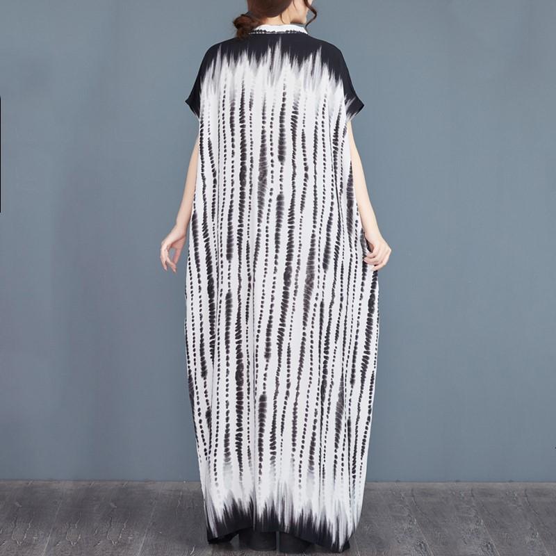 Krótki rękaw Plus rozmiar vintage kwiatowy nowy w sukienkach dla kobiet na co dzień luźna długa letnia sukienka Maxi