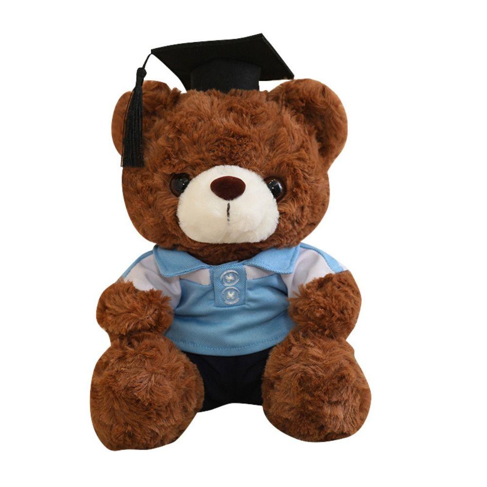 Stuffed Toy Doctor Cap Graduation Bear Doll Sitting Bear Plush Toys Birthday Graduate Gifts