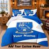 Sheffield Wednesday FC Pattern Bedding 3Pcs Set Custom Name, Bed Sheet And Pillowcases For Home Bedroom