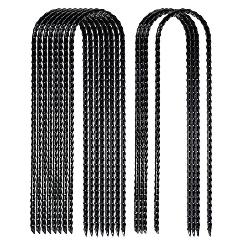 3Pcs L/Ushape Trampolines Rebars Stakes Galvanised Steel Ground Anchors Camping Tent Peg Landscape Garden Ground Stakes