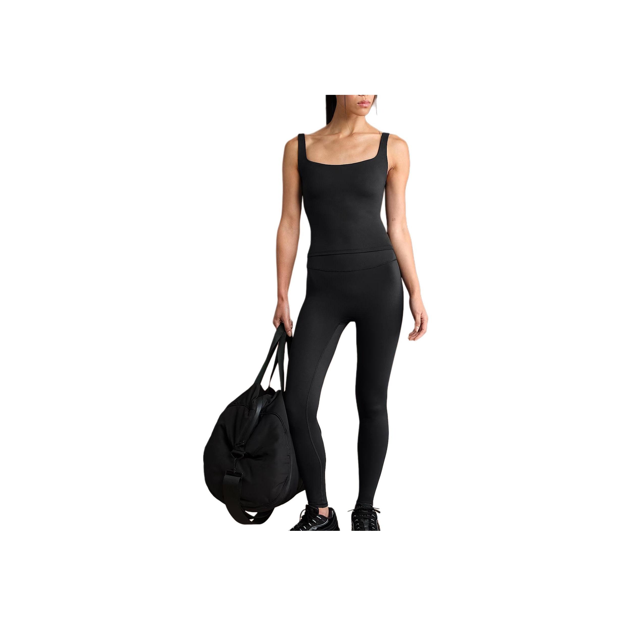 

NikeSKIMS Matte Square Neck Tank Obsidian Women Tops Black TP-TNK-2728-OBD S