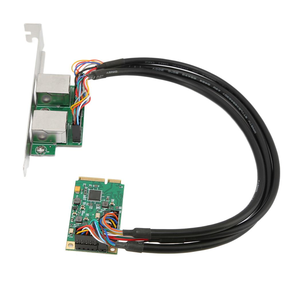 Mini PCIE Gigabit Ethernet Card 10 100 1000Mbps Drive Free RJ45 Interface 2 Port RTL8111H Chip Gigabit Internet Card