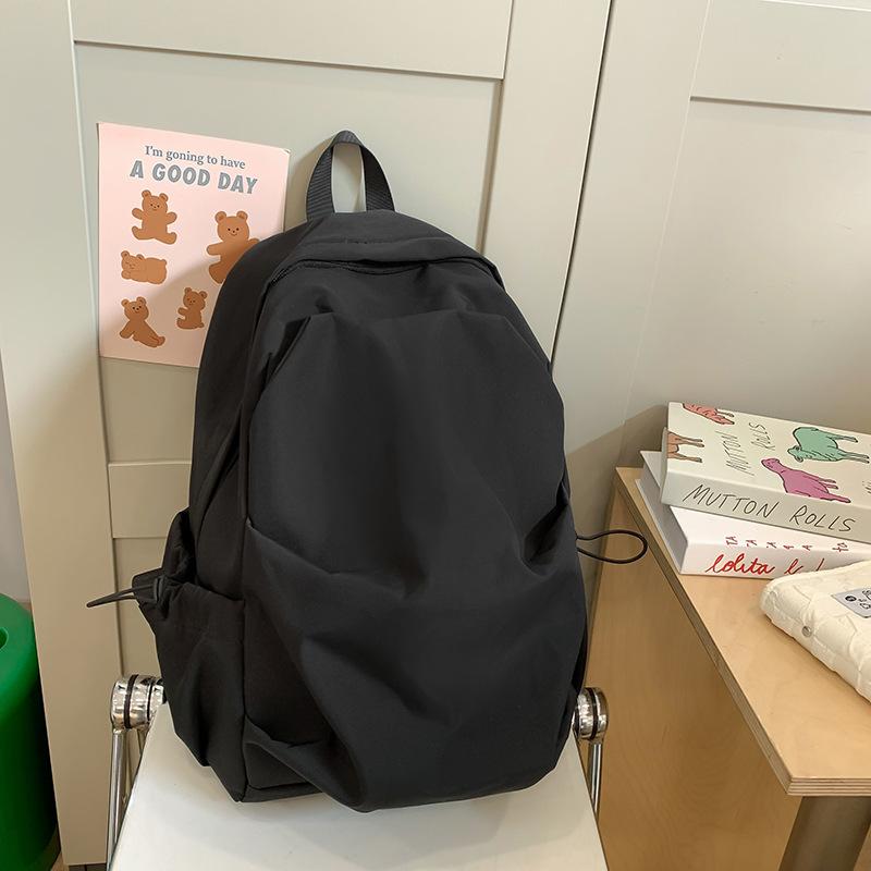 School Bag Junior High School Girls Large Capacity Backpack Men High Sense Simple High School College Student Travel Backpack