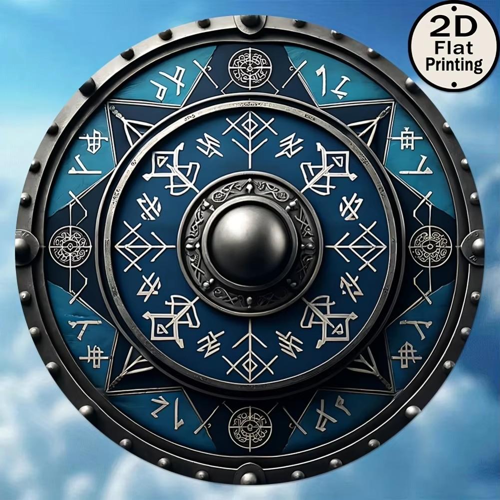OrientalAura 1pc Yin Yang Bagua Aluminum Sign - 8 Inch Round HD Printed Metal Decor - Weather Resistant for Home